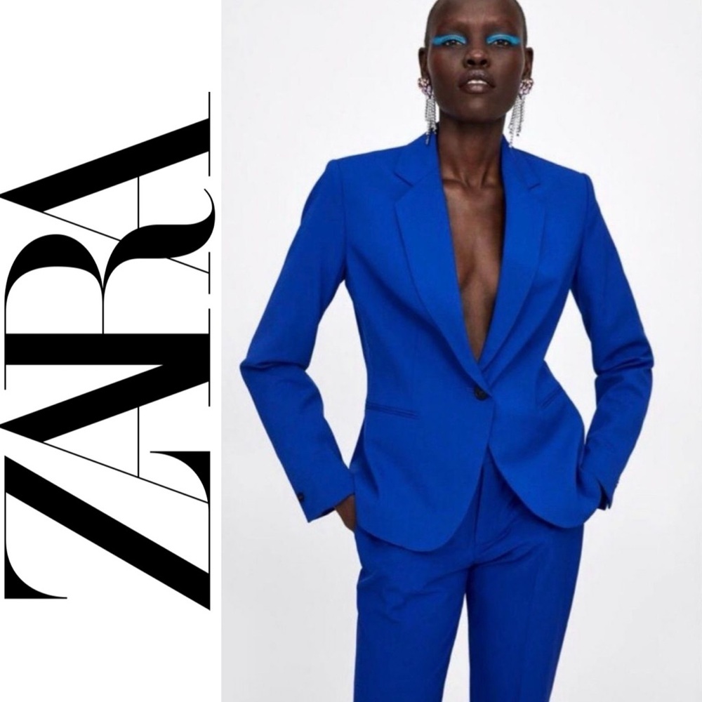 Zara Electric Blue Tailored Blazer